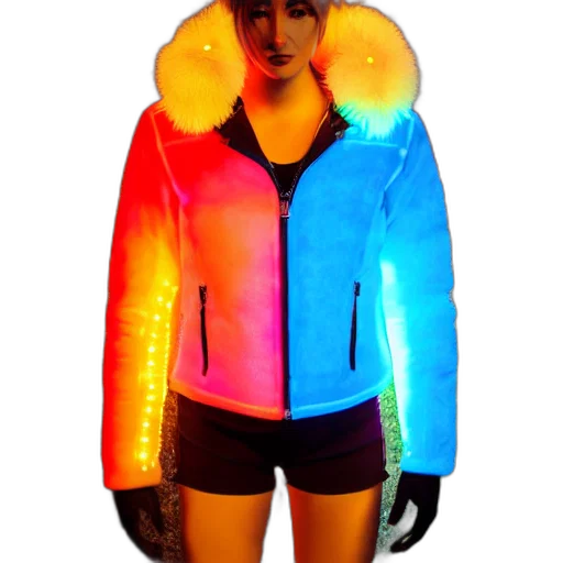 jacket, umbrella, cyberpunk, vaporwave transparent PNG cut-out