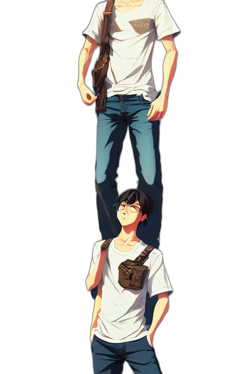 anime, concept art, pixel art, cartoon, outer space, concept, art, male transparent PNG cut-out