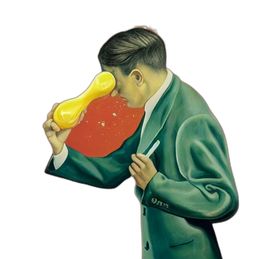 jacket, umbrella, food, mask, oil painting, concept art, photorealistic, watercolor transparent PNG cut-out