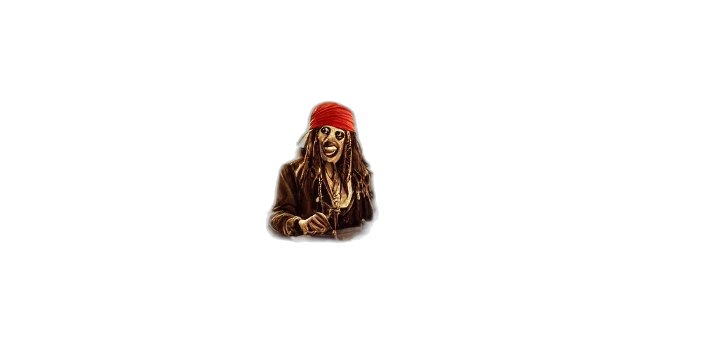 hat, mask, animal, face, pixel art, 3d render, photorealistic, pirate transparent PNG cut-out