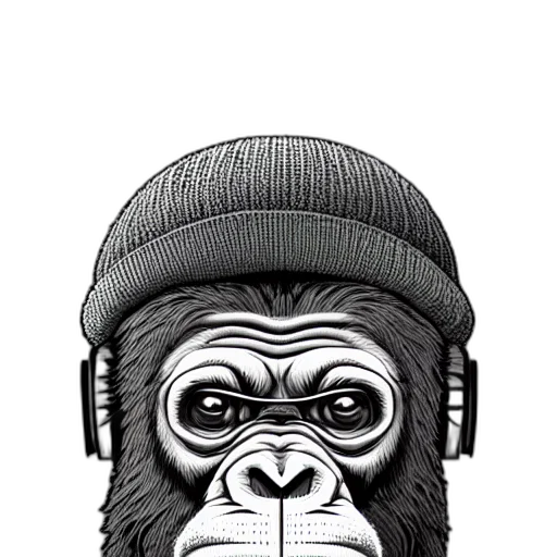 animal, face, hat, mask, photorealistic, cartoon, comic book art, concept art transparent PNG cut-out