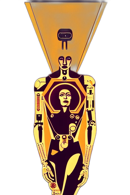 jewelry, robot, concept art, cartoon, comic book art, pixel art, way, artificial transparent PNG cut-out