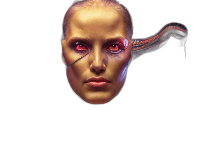 face, mask, staff, creature transparent PNG cut-out