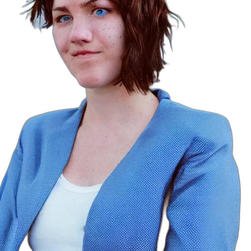 staff, jacket, face, dress, photorealistic, 3d render, concept art, cartoon transparent PNG cut-out