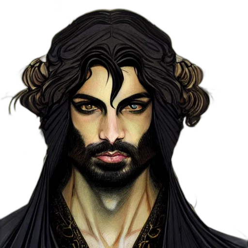 face, fantasy art, concept art, photorealistic, comic book art, dark, green, eyes transparent PNG cut-out