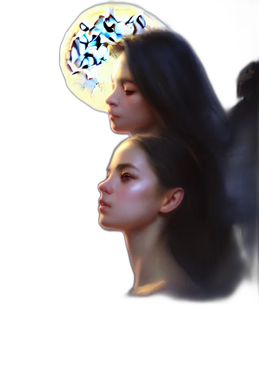 face, mask, crown, hair transparent PNG cut-out