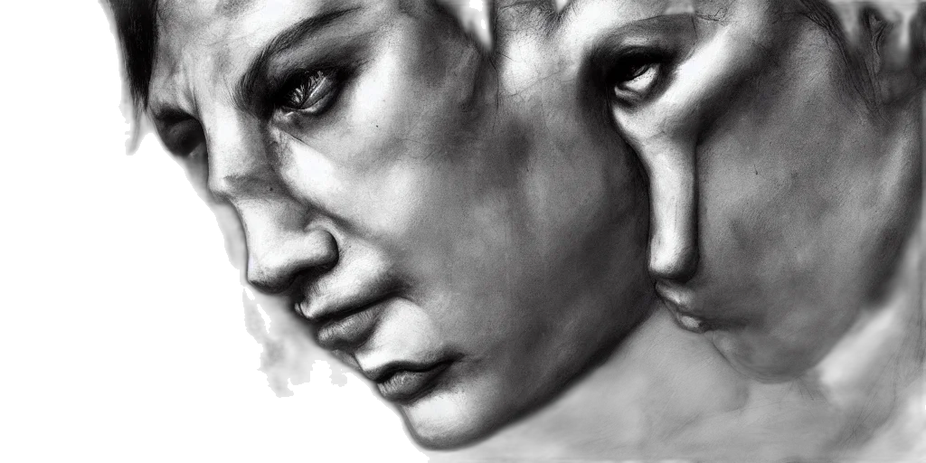 face, mask, photorealistic, pencil sketch, watercolor, oil painting, neon lights, outer space transparent PNG cut-out