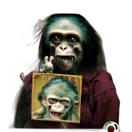 animal, creature, mask, face, photorealistic, concept art, 3d render, zombie transparent PNG cut-out