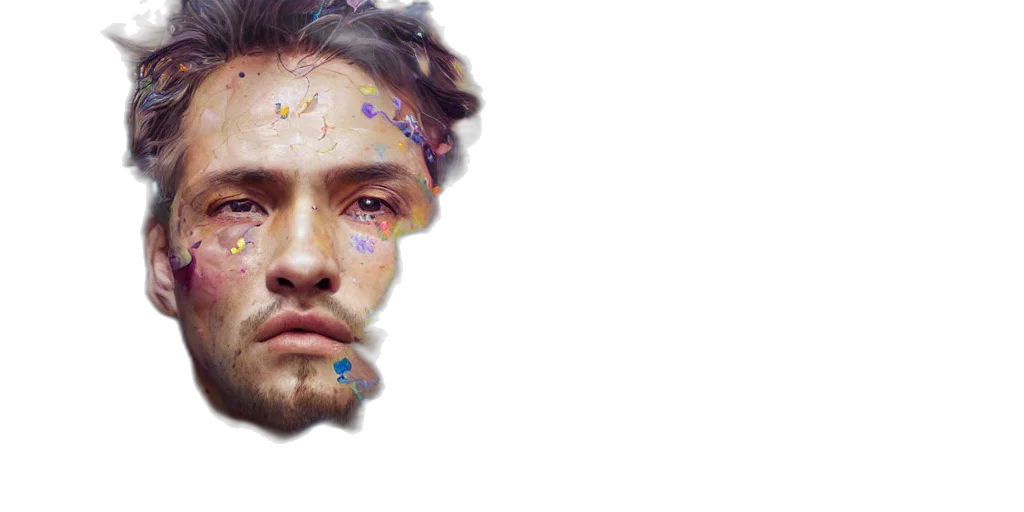 face, mask, crown, creature transparent PNG cut-out