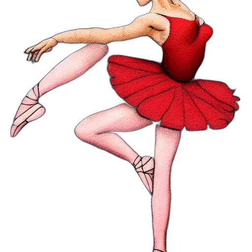 dress, staff, cartoon, concept art, pixel art, fantasy art, red, ballerina transparent PNG cut-out
