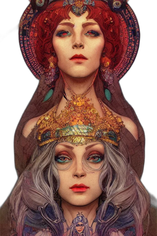 crown, face, fantasy art, concept art transparent PNG cut-out