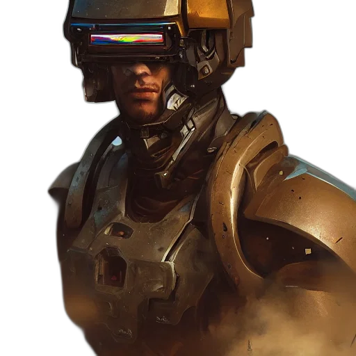 robot, face, mask, staff transparent PNG cut-out