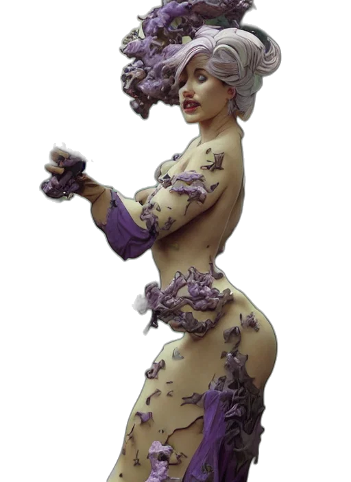 dress, flower, crown, jewelry, concept art, fantasy art, photorealistic, 3d render transparent PNG cut-out