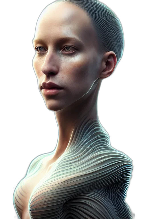 robot, face, hair, jewelry transparent PNG cut-out