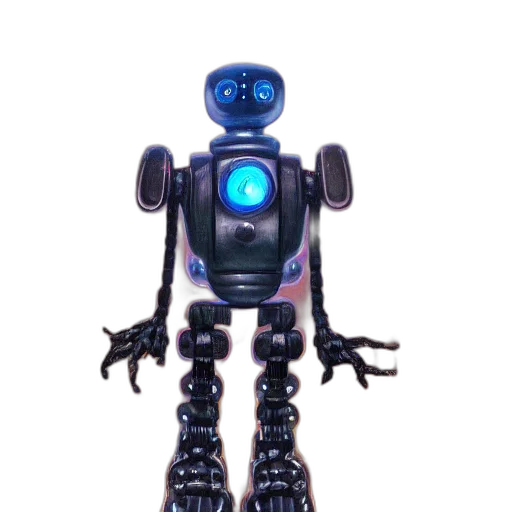 robot, staff, 3d render, concept art transparent PNG cut-out