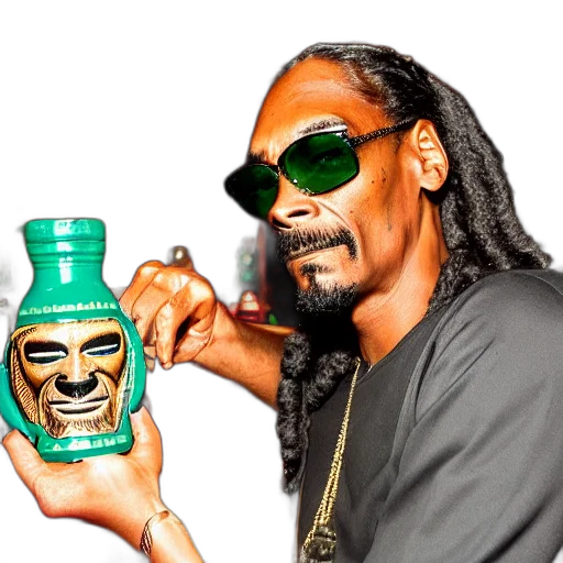 bottle, mask, animal, face, vaporwave, snoop, dogg, trader transparent PNG cut-out