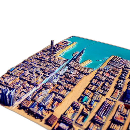 building, 3d render, pixel art, concept art transparent PNG cut-out