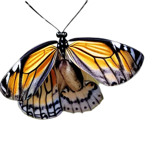 jewelry, animal, crown, photorealistic, 3d render, watercolor, oil painting, butterfly transparent PNG cut-out