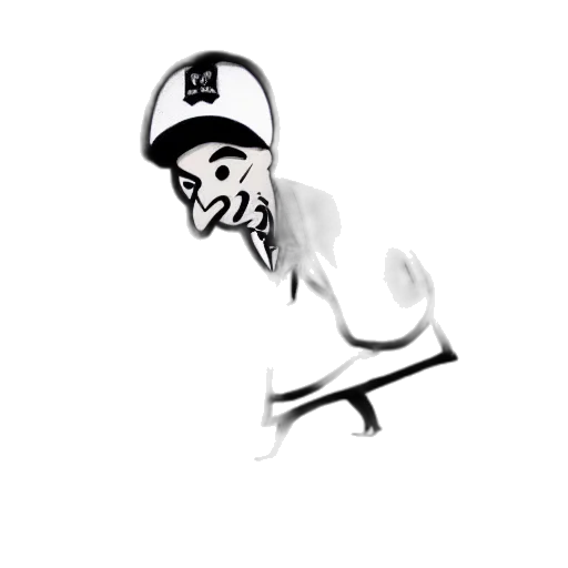 hat, staff, face, mask, cartoon, concept art, comic book art, pixel art transparent PNG cut-out