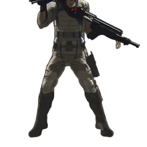weapon, staff, jacket, concept art transparent PNG cut-out