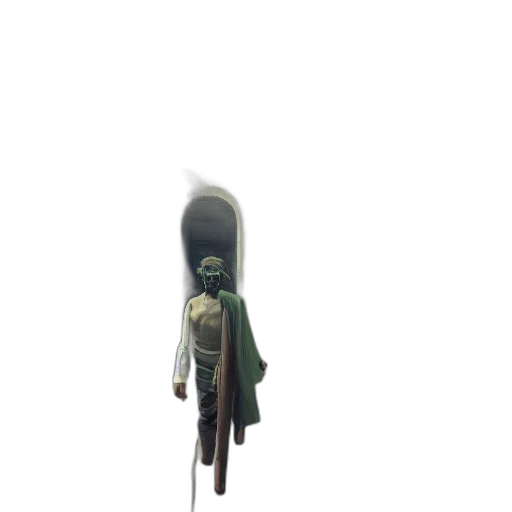staff, mask, creature, jacket transparent PNG cut-out