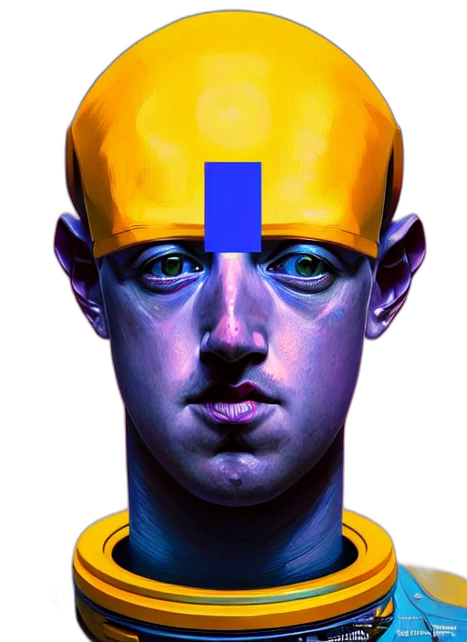 face, robot, mask, creature, cyberpunk, concept art, photorealistic, 3d render transparent PNG cut-out