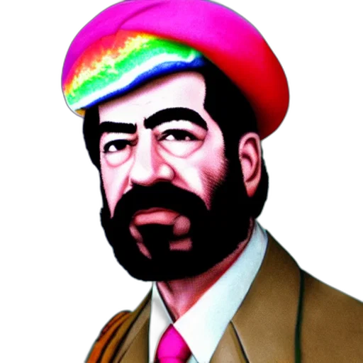 hat, pixel art, cartoon, vaporwave transparent PNG cut-out