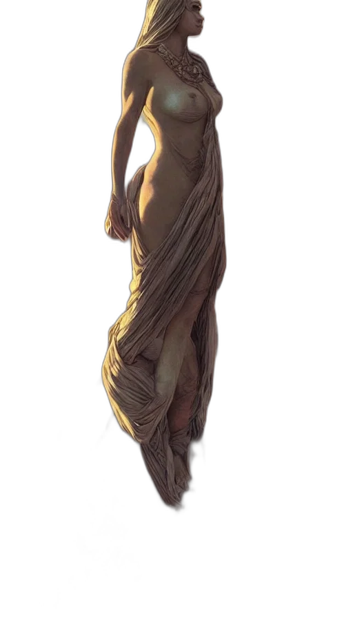 dress, staff, creature, jewelry transparent PNG cut-out