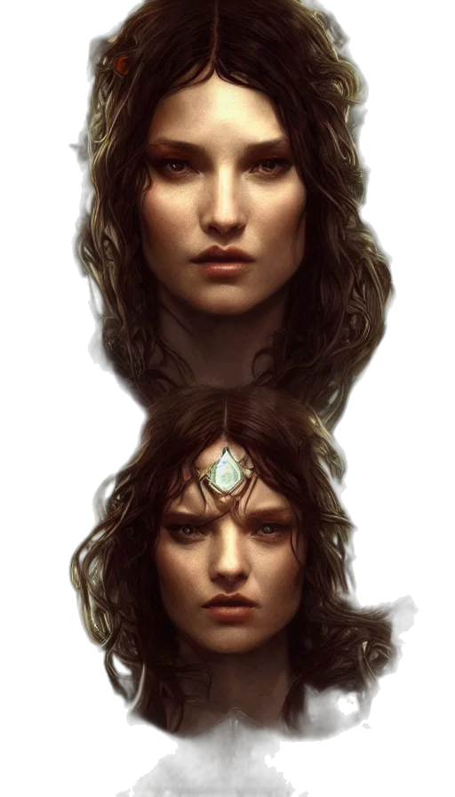 face, crown, jewelry, concept art transparent PNG cut-out