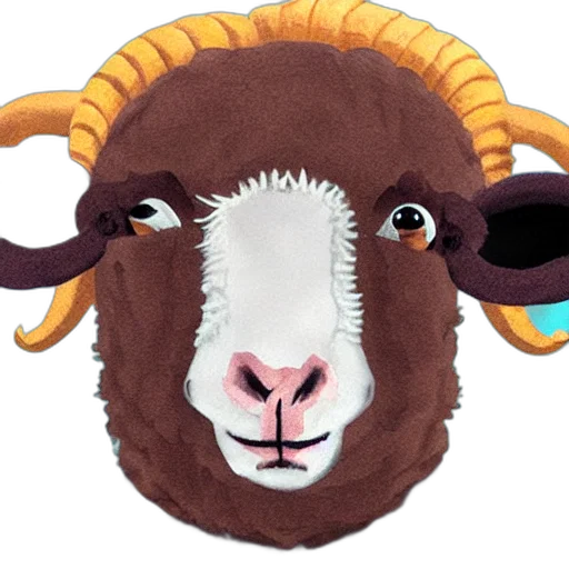animal, photorealistic, portrait, gordon, ramsay, ram, sheep, horns transparent PNG cut-out