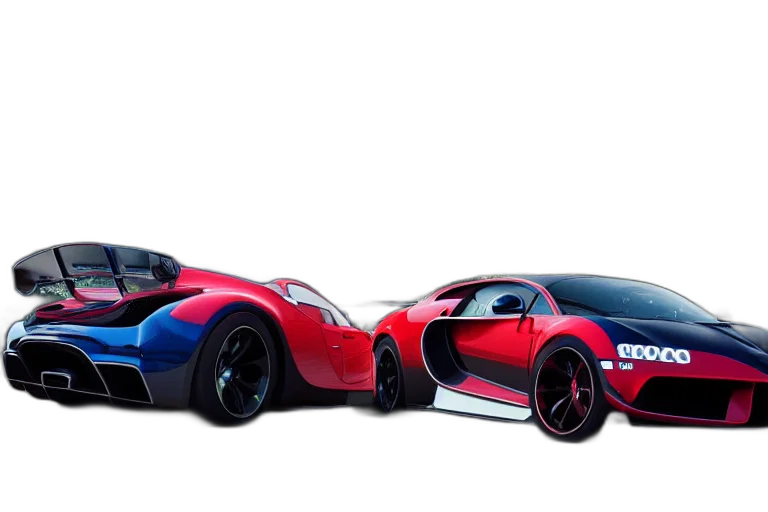 car, 3d render, concept art, photorealistic transparent PNG cut-out