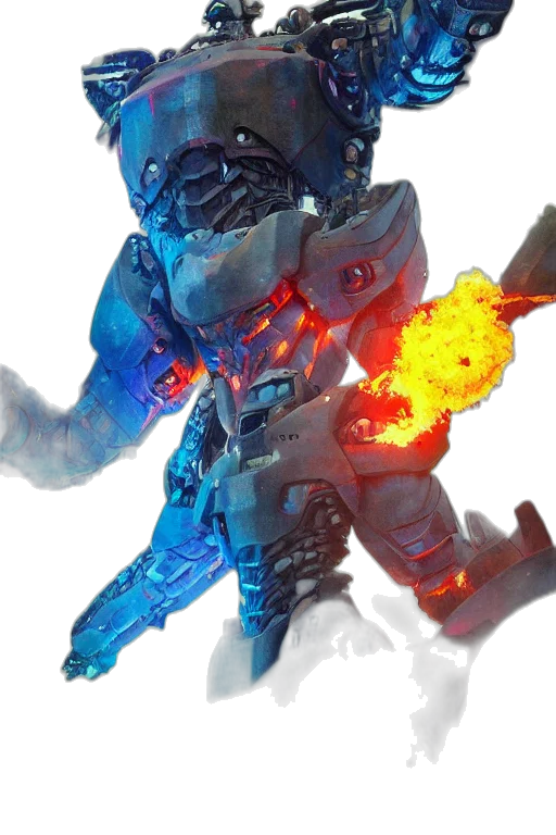 robot, weapon, staff, sword transparent PNG cut-out