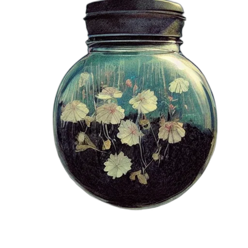 bottle, flower, crown, dress transparent PNG cut-out