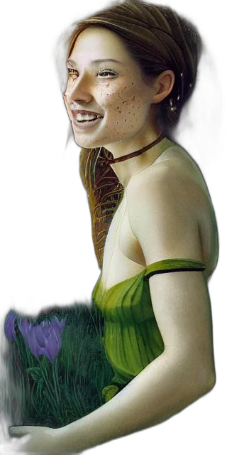 dress, staff, face, mask, photorealistic, fantasy art, oil painting, concept art transparent PNG cut-out