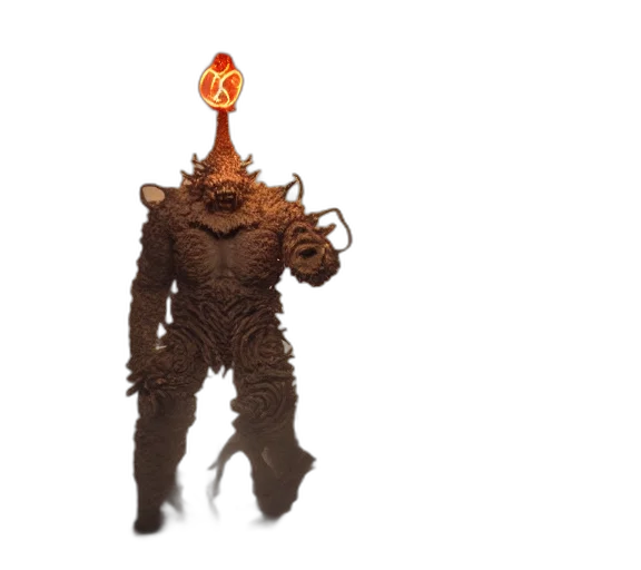 creature, staff, mask, weapon, concept art, fantasy art, 3d render, pixel art transparent PNG cut-out