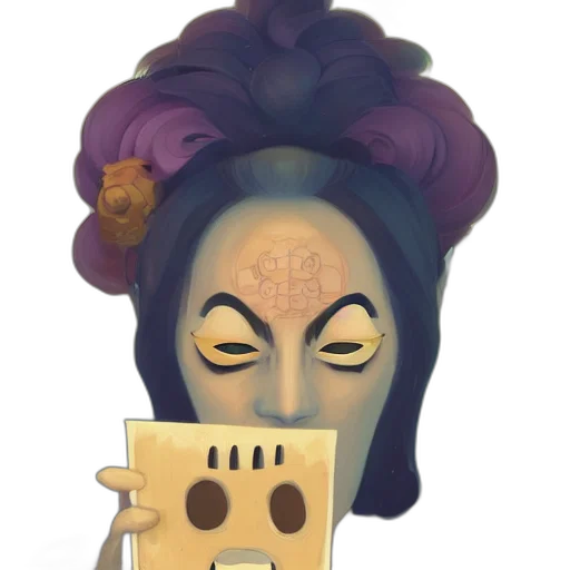 mask, crown, face, jewelry, concept art, fantasy art, watercolor, cartoon transparent PNG cut-out