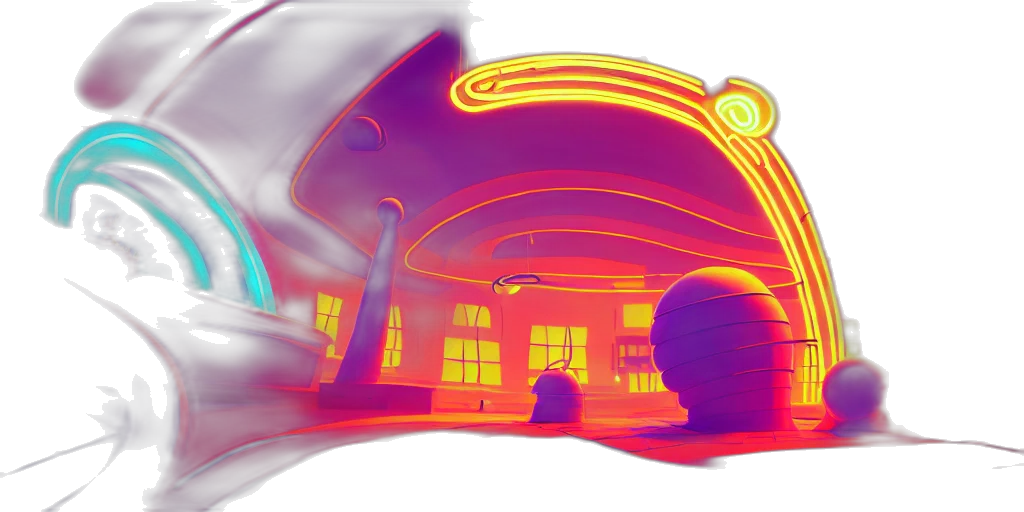 car, 3d render, concept art, vaporwave transparent PNG cut-out