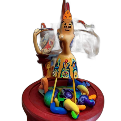 staff, crown, 3d render, concept art transparent PNG cut-out