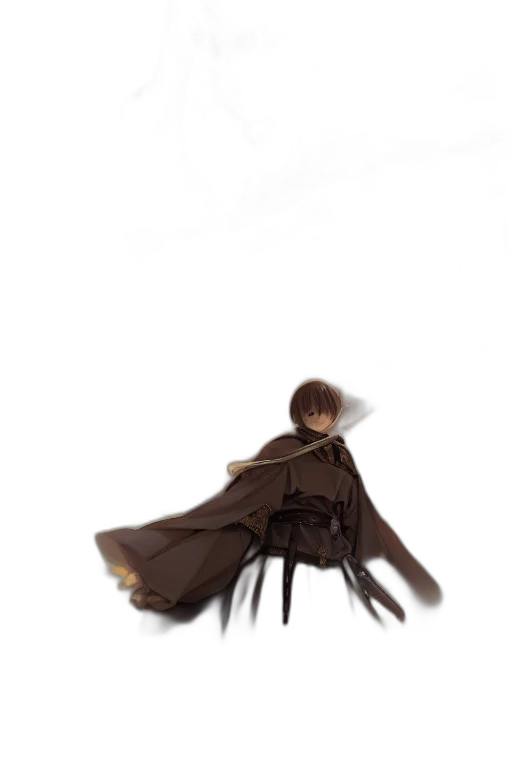 umbrella, creature, jacket, hair transparent PNG cut-out