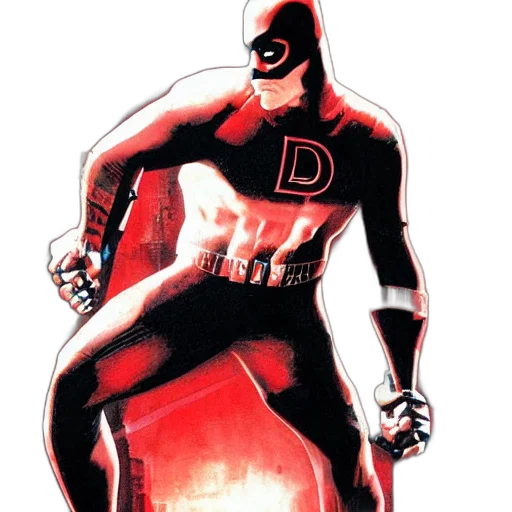 mask, comic book art, concept art, cartoon, red, daredevil, painted, drew transparent PNG cut-out