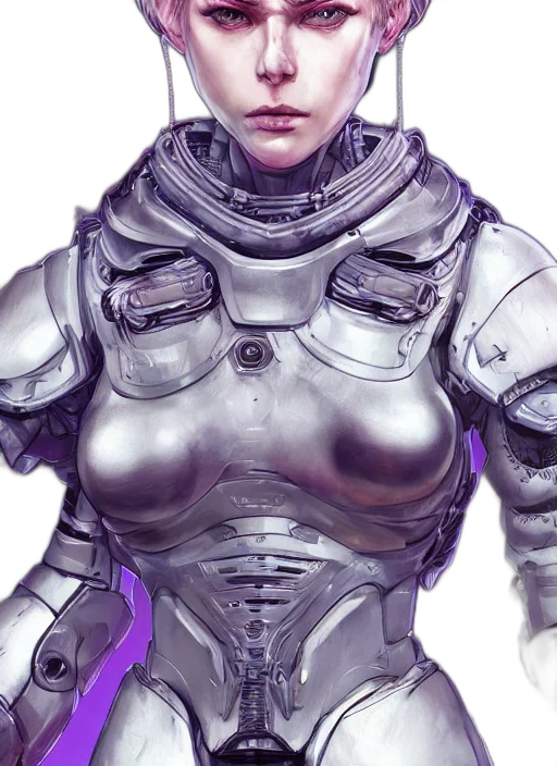 robot, face, dress, weapon, concept art, cyberpunk, fantasy art, 3d render transparent PNG cut-out