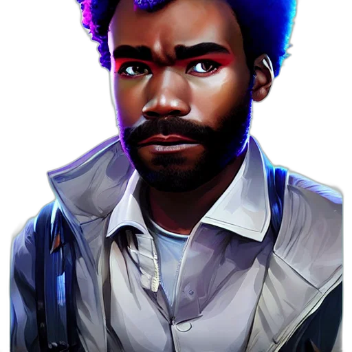 face, jacket, staff, weapon transparent PNG cut-out