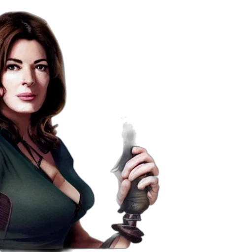 concept art, fantasy art, comic book art, photorealistic, nigella, lawson, lara, croft transparent PNG cut-out