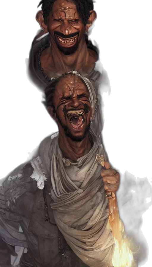 face, staff, mask, creature transparent PNG cut-out