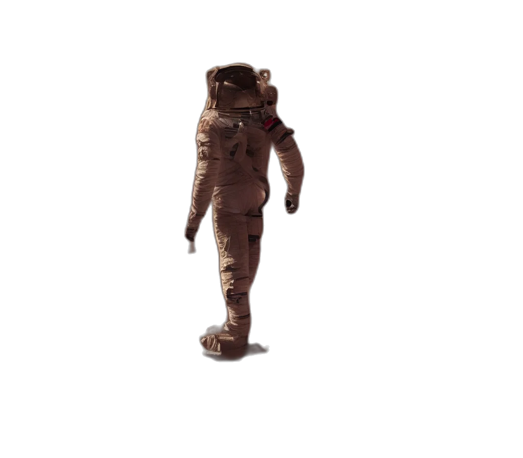 creature, robot, staff, animal, 3d render, concept art, outer space, earth tones transparent PNG cut-out