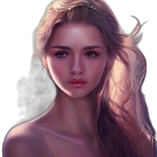 face, crown, dragon, dress, fantasy art, photorealistic, oil painting, concept art transparent PNG cut-out