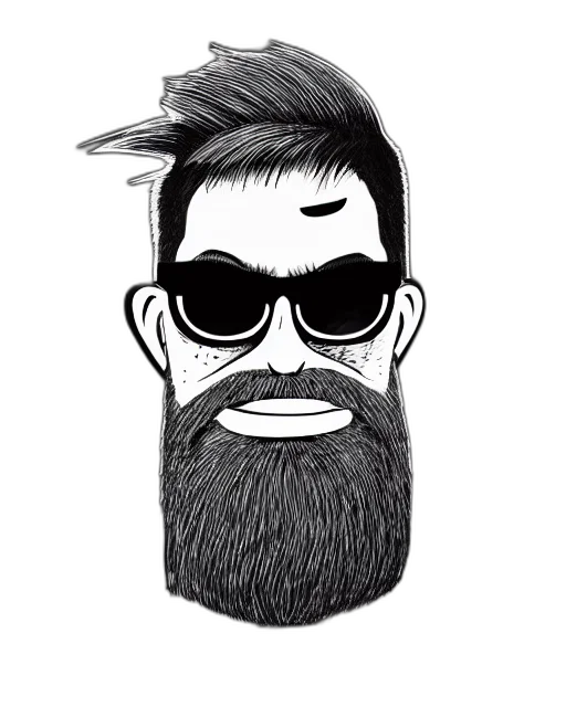 face, jacket, hair, mask transparent PNG cut-out