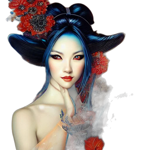 flower, jewelry, fantasy art, photorealistic transparent PNG cut-out