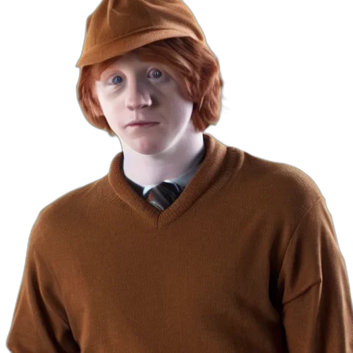 hat, jacket, creature, staff transparent PNG cut-out