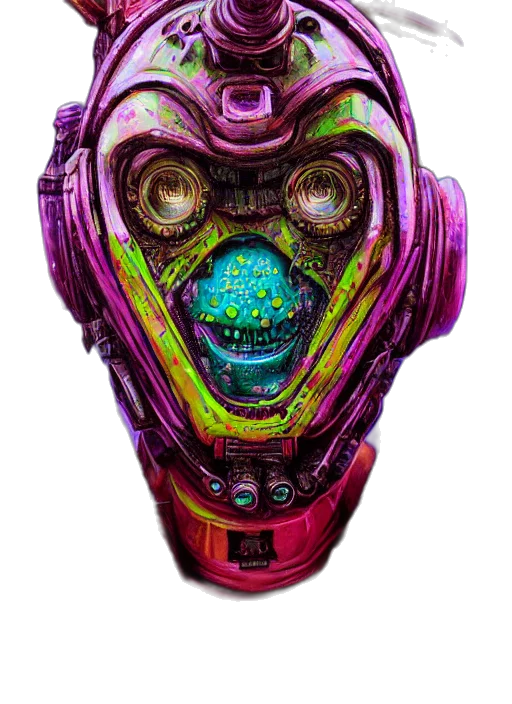 mask, robot, face, creature transparent PNG cut-out